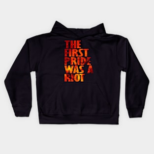 The First Gay Pride was a Riot Abstract Space Design Kids Hoodie